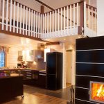 villa 1 keittiö takka majoitus villavuokatti